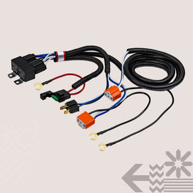 ONLINE LED STORE True Mods harness held in hand showing compact size and easy fit