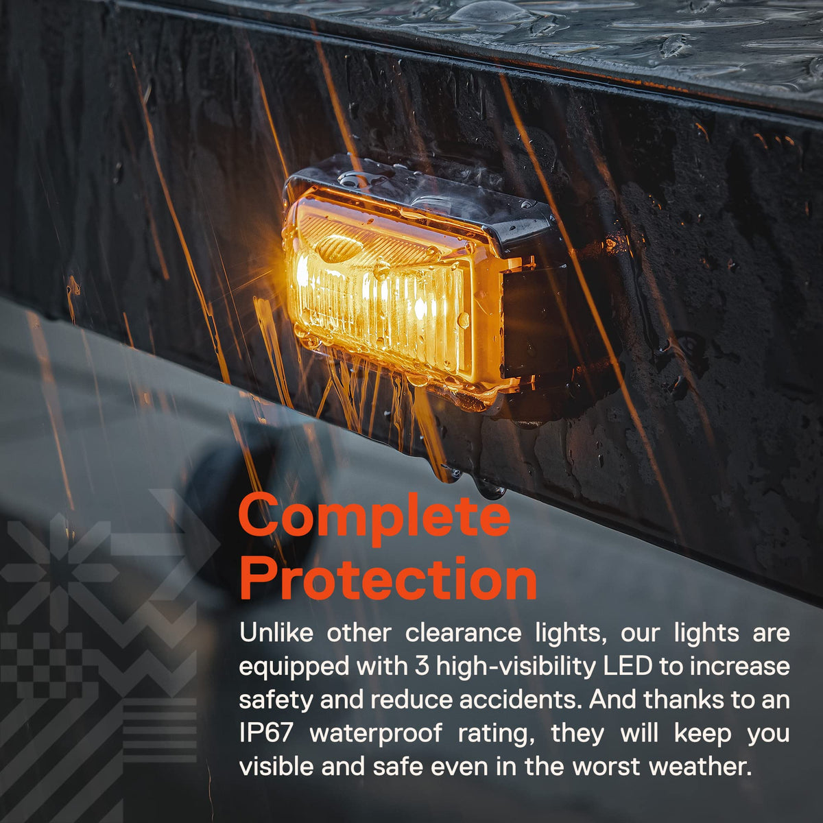 ONLINE LED STORE TRUE MODS sealed housing closeup showing IP67 water protection