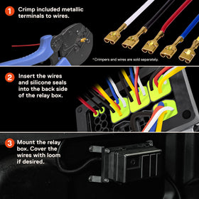 ONLINE LED STORE True MODS wiring connection closeup showing secure terminals and clarity