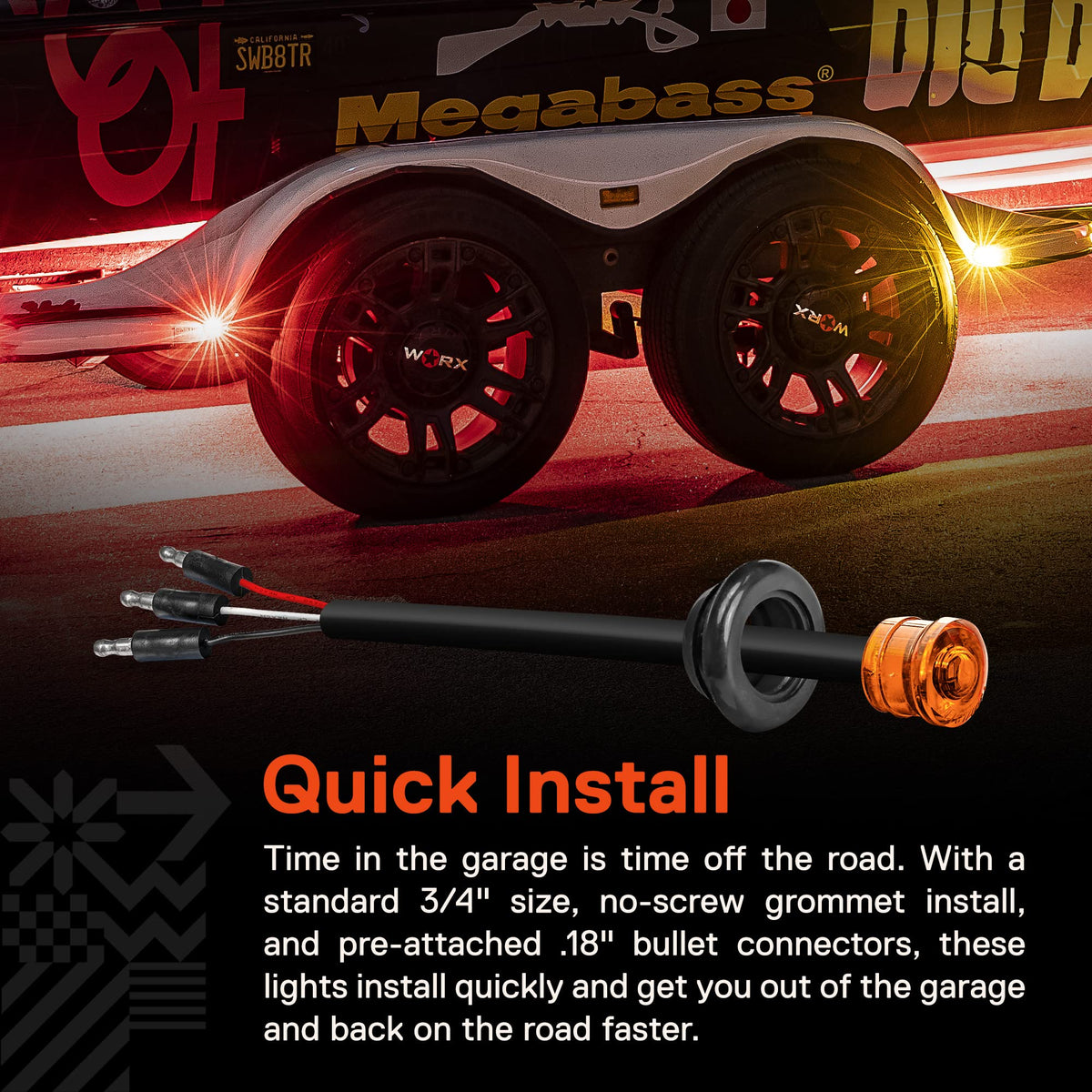 ONLINE LED STORE TRUE MODS wiring connectors detail with pre-attached bullets for fast install