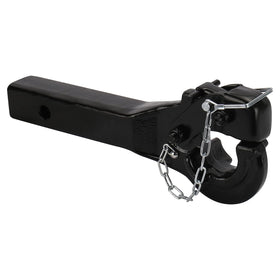 ONLTCO pintle hook front view showing heavy-duty design and secure towing