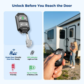 ONNAIS mechanical key backup detail showing emergency access reliability