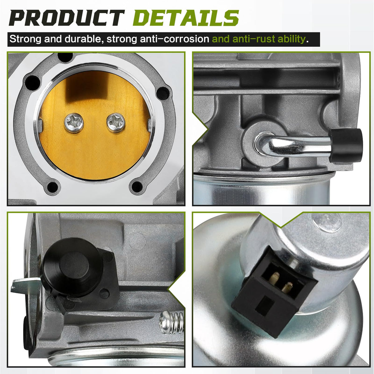 Onsnail carburetor mounting flange closeup ensures correct gasket seal