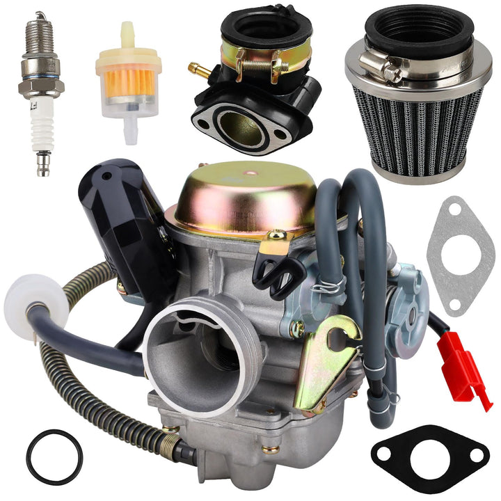 Onsnail carburetor front view showing throttle body and benefits of easier tuning