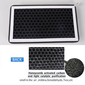 ONSOKU filter installed in Tesla cabin showing easy direct-fit replacement