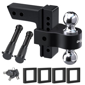Onsski front view of adjustable drop hitch showing robust profile and fitment benefit