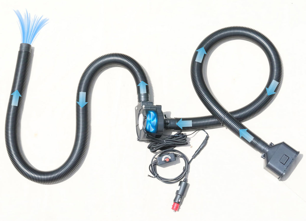 ONTEN front vent mounted view showing redirected airflow and improved rear comfort