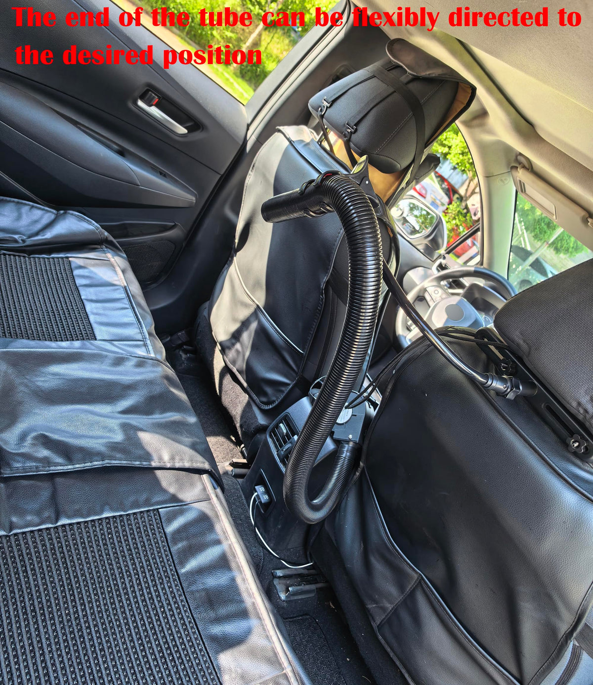 ONTEN size scale with seat comparison showing 79-inch reach for full backseat coverage