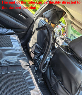 ONTEN size scale with seat comparison showing 79-inch reach for full backseat coverage