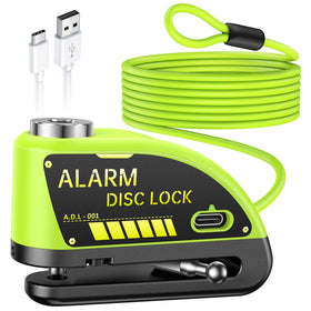 ONVIAN front view of lemon yellow disc lock showing visibility and deterrence