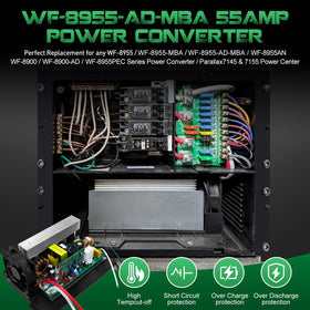 Onylraep WF-8955 label showing three-stage charging info for healthier batteries