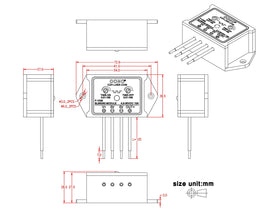 OONO wiring and leads view illustrating pre-attached wires for fast hookup benefit