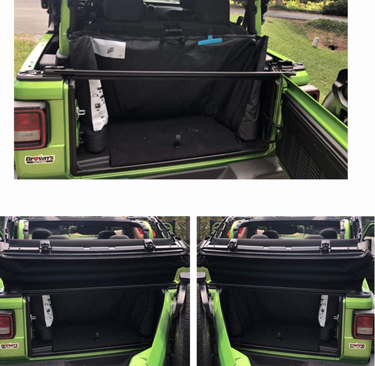 Opall strap wrapped around headrests demonstrating secure attachment and stability