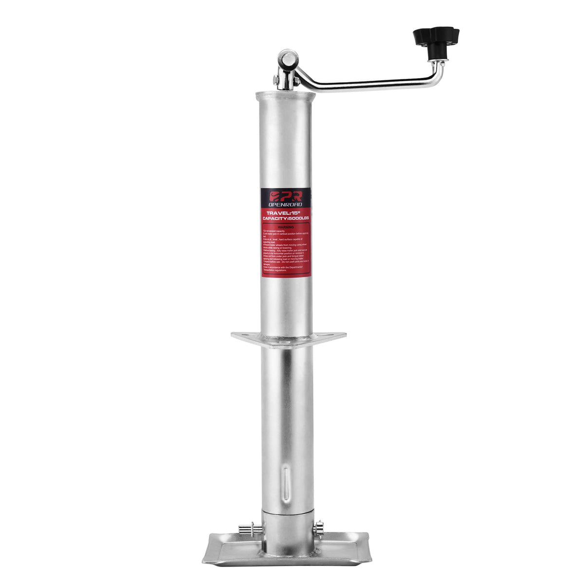 OPENROAD front view of A-frame jack showing solid construction and ease of use