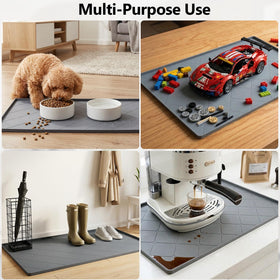 OPSOOPI drip pan in garage lifestyle setting protecting driveway