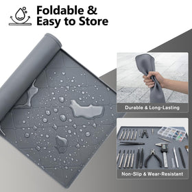OPSOOPI rolled silicone tray for compact storage and portability