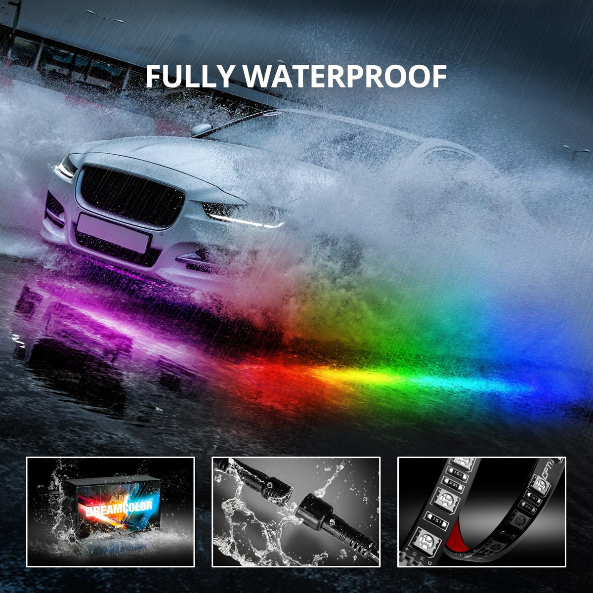 OPT7 inline fuse harness and waterproof connector for safe power