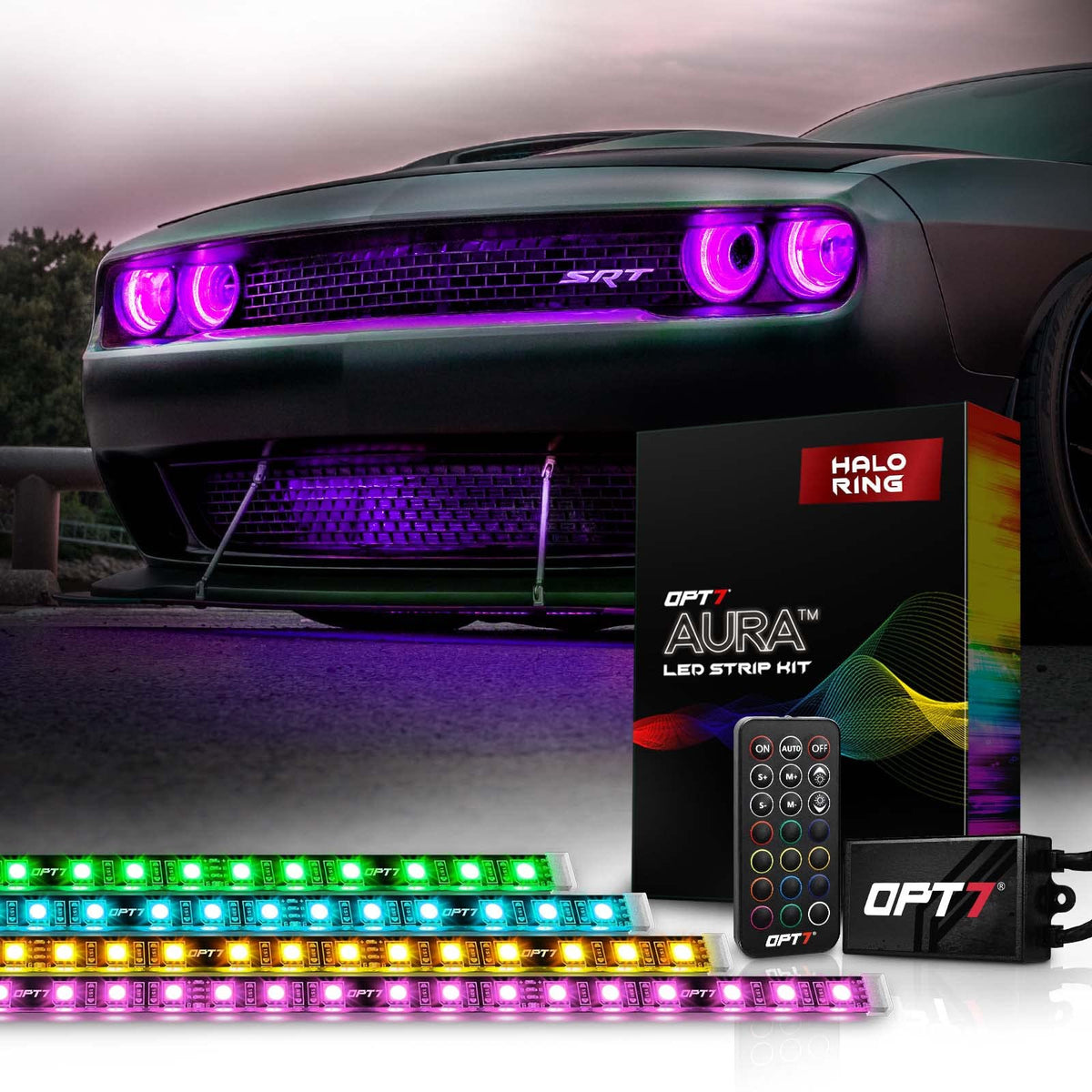 OPT7 front face on Challenger showing bold halo visibility