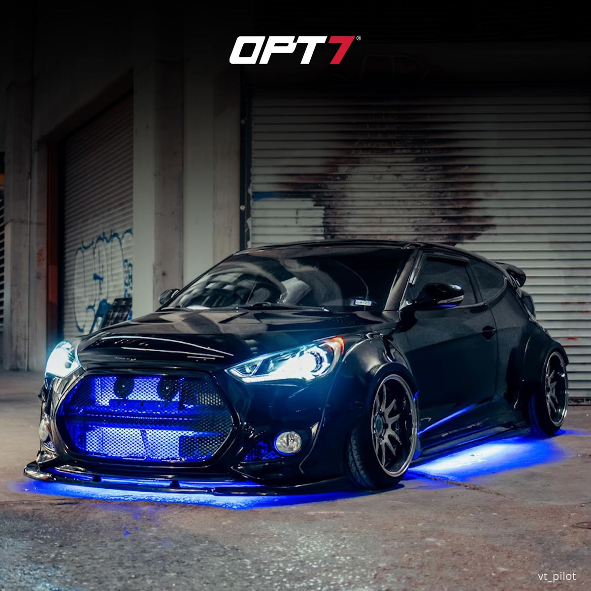 OPT7 Aura Pro close-up of LEDs highlighting vivid color performance