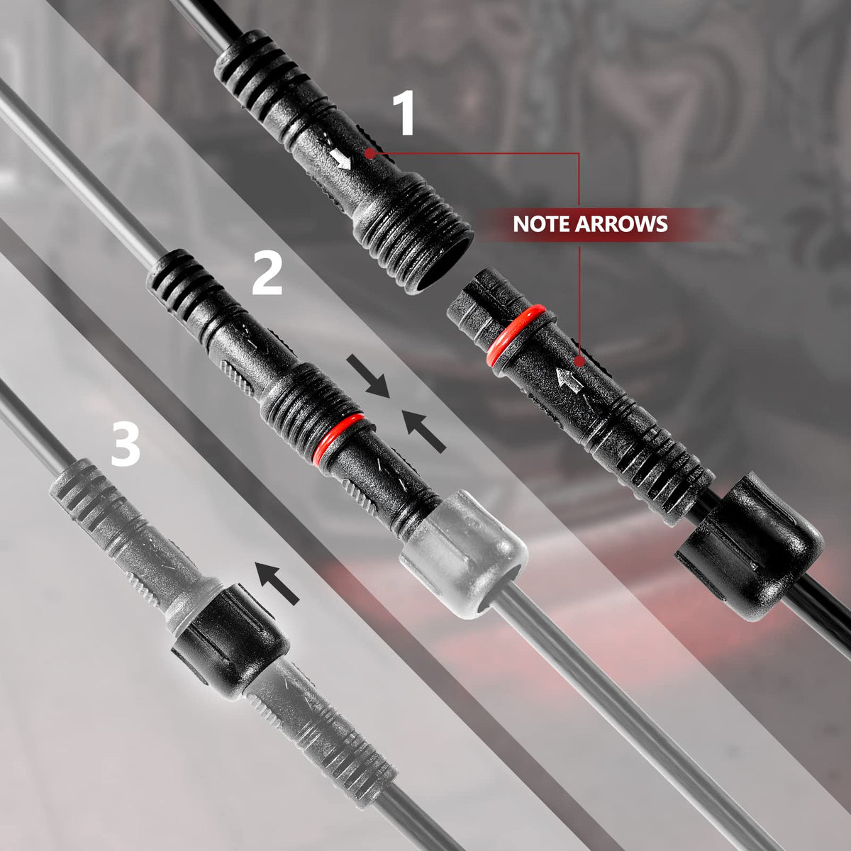 OPT7 Aura Pro glowing under a parked truck in a night lifestyle setting