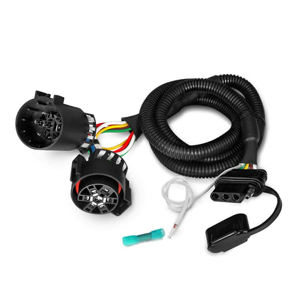 OPT7 front view of adapter showing plug and ergonomic tab for easy use