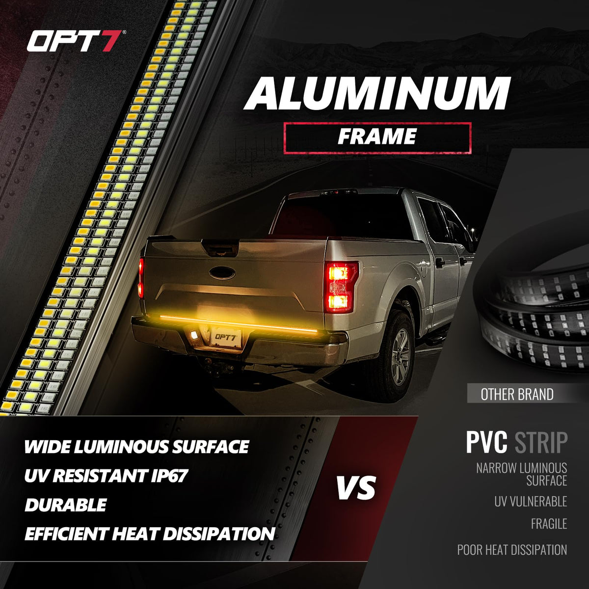 OPT7 Redline mounting clips and 25lb adhesive displayed, offers secure mounting options