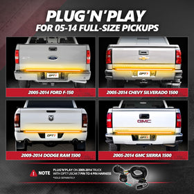OPT7 Redline sequential amber turn signal in motion, shows clear directional signaling benefit