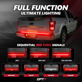 OPT7 tailgate light bar mounting adhesives and clips for secure installation