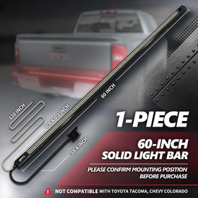 OPT7 tailgate light bar side profile illustrating slim design and durability