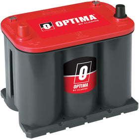 OPTIMA REDTOP front view showing compact sealed housing and performance benefit