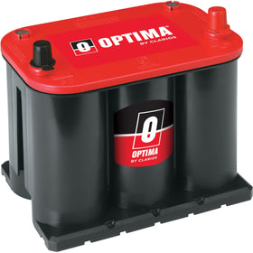 OPTIMA REDTOP front view shows compact sealed battery for powerful starts