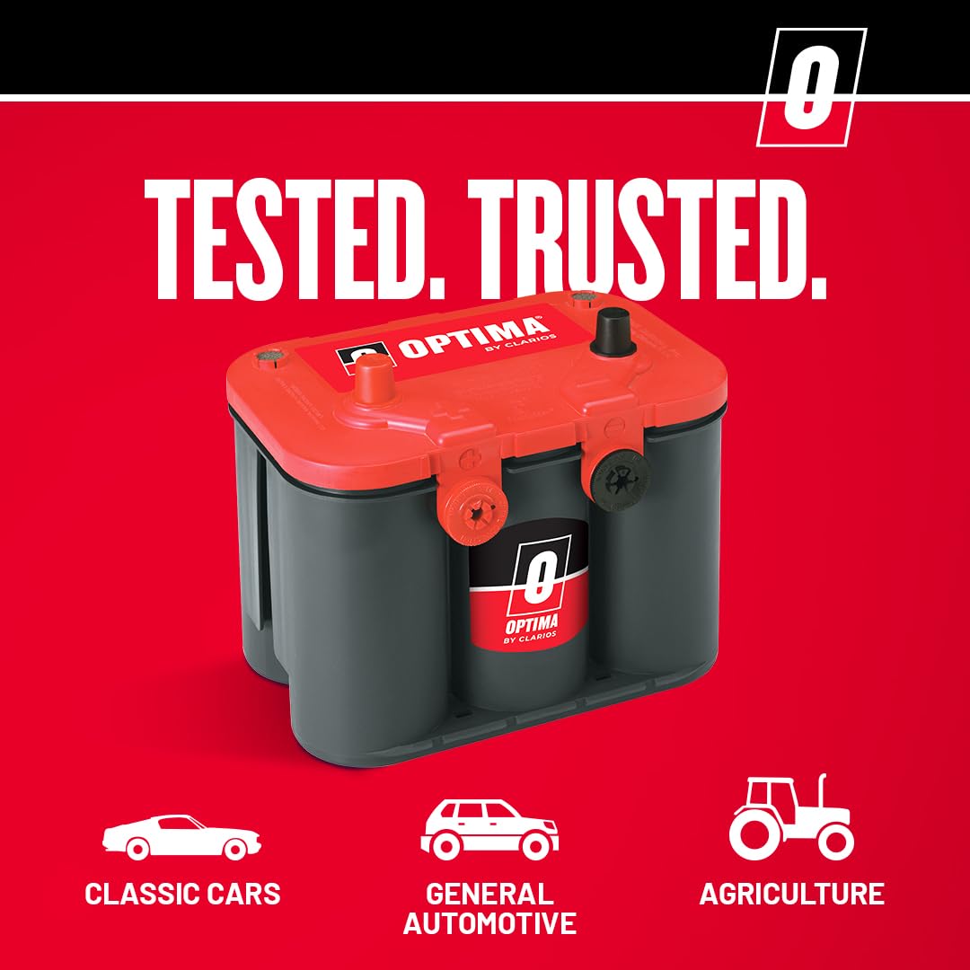 OPTIMA REDTOP top terminals detail with SAE posts for secure connections