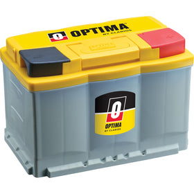 OPTIMA YELLOWTOP front view showing rugged case and quick installation benefit