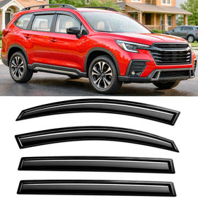 Optimal Co front installed visors on Subaru Ascent showing sleek styling benefit