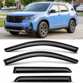 Optimal Co front-left profile on Honda Pilot shows sleek smoke visor benefit