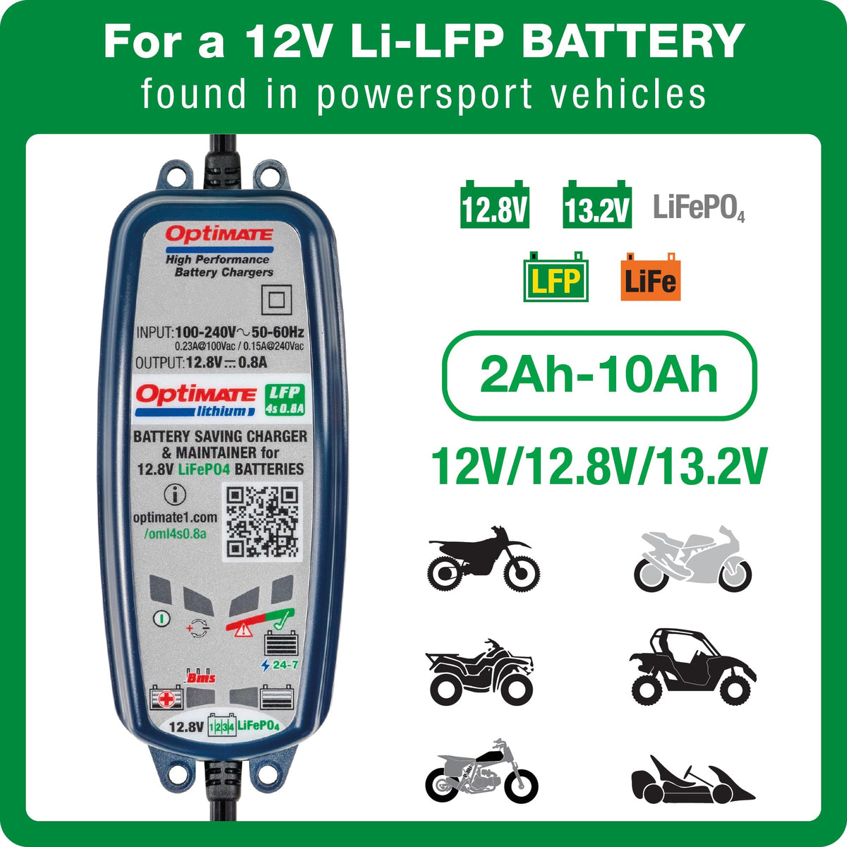 OptiMATE Lithium connection cables with clips and ring terminals for flexible installation benefit