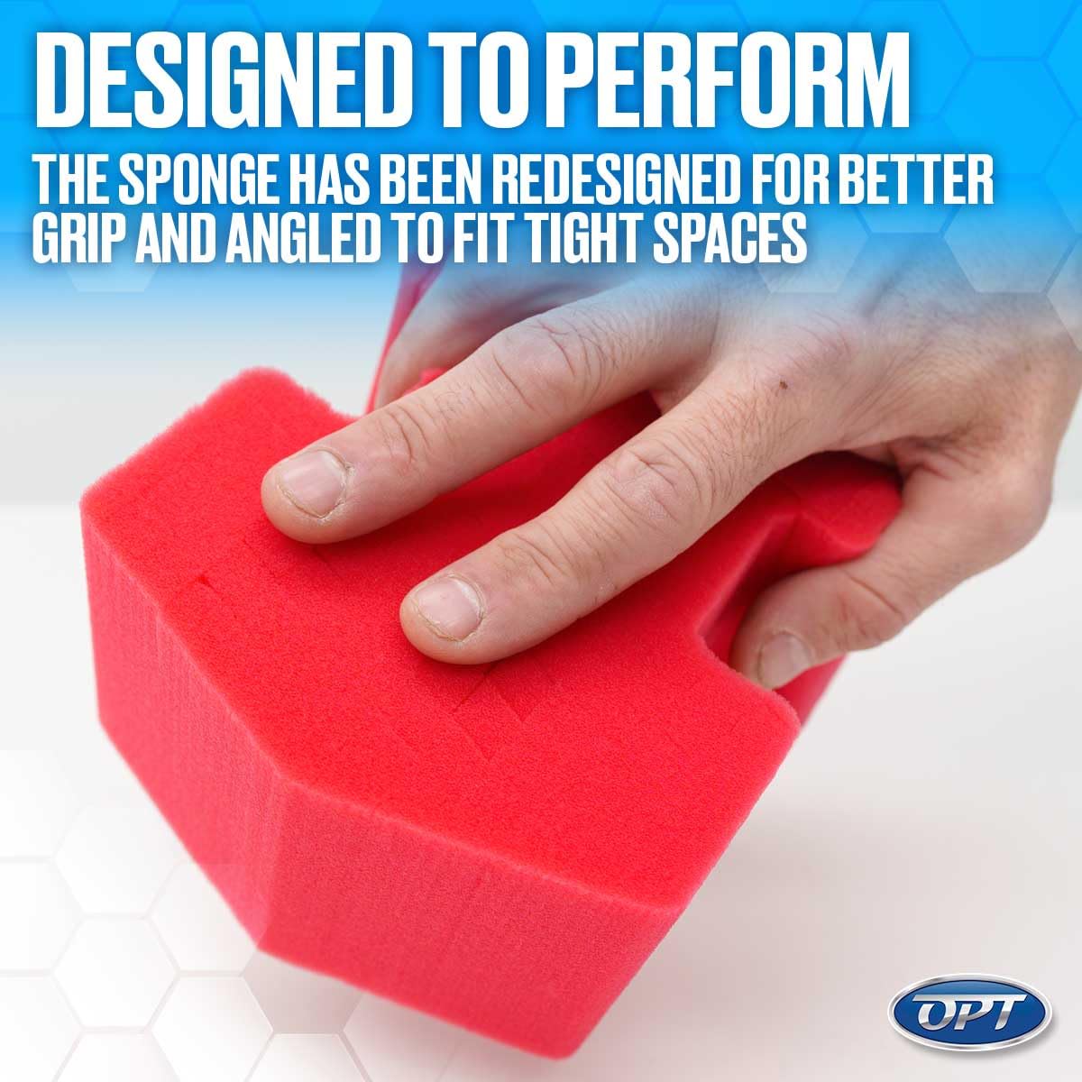 Optimum Big Red Sponge washing wheel area demonstrating safe agitation benefit