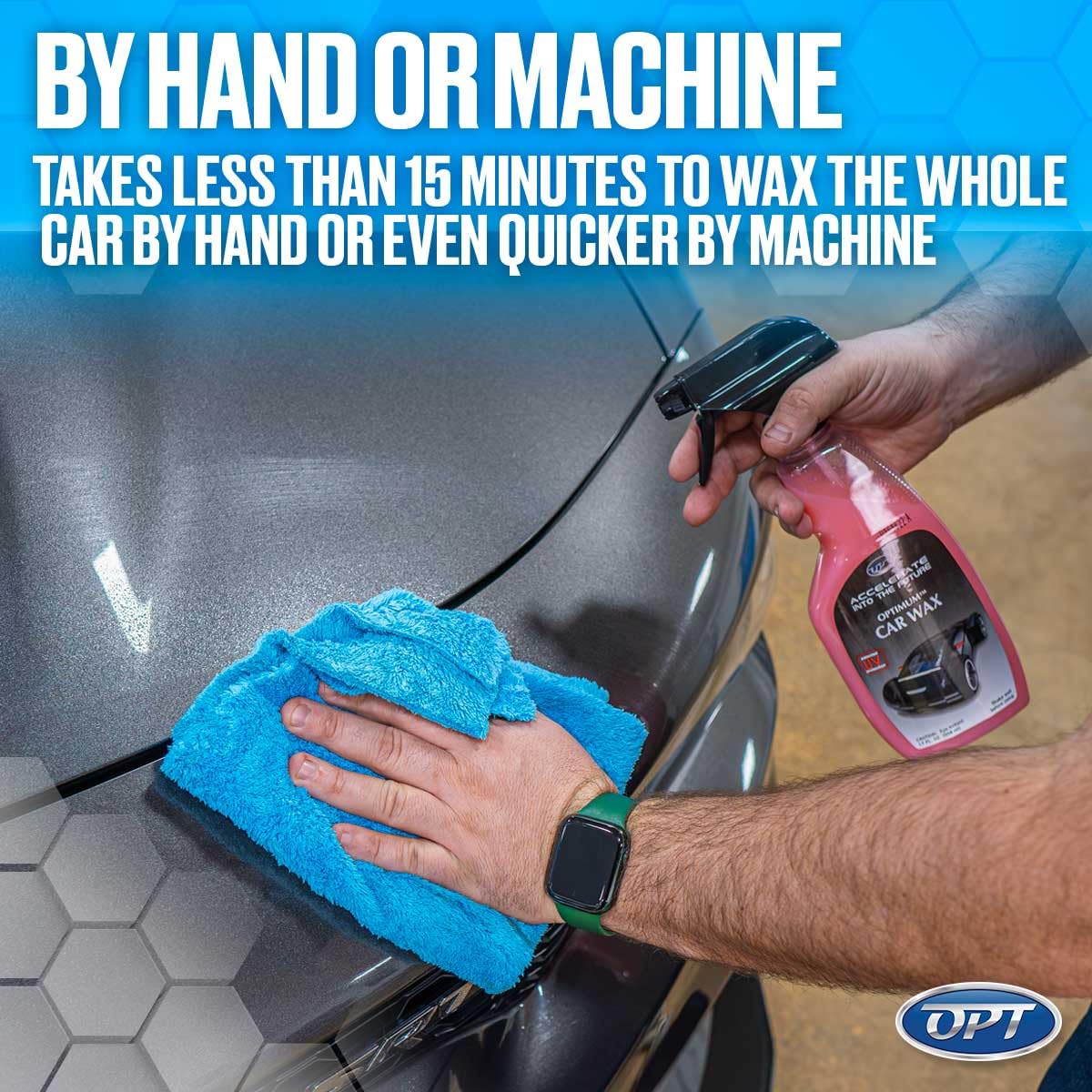 Trim and chrome detailed with Optimum Car Wax for streak-free protection