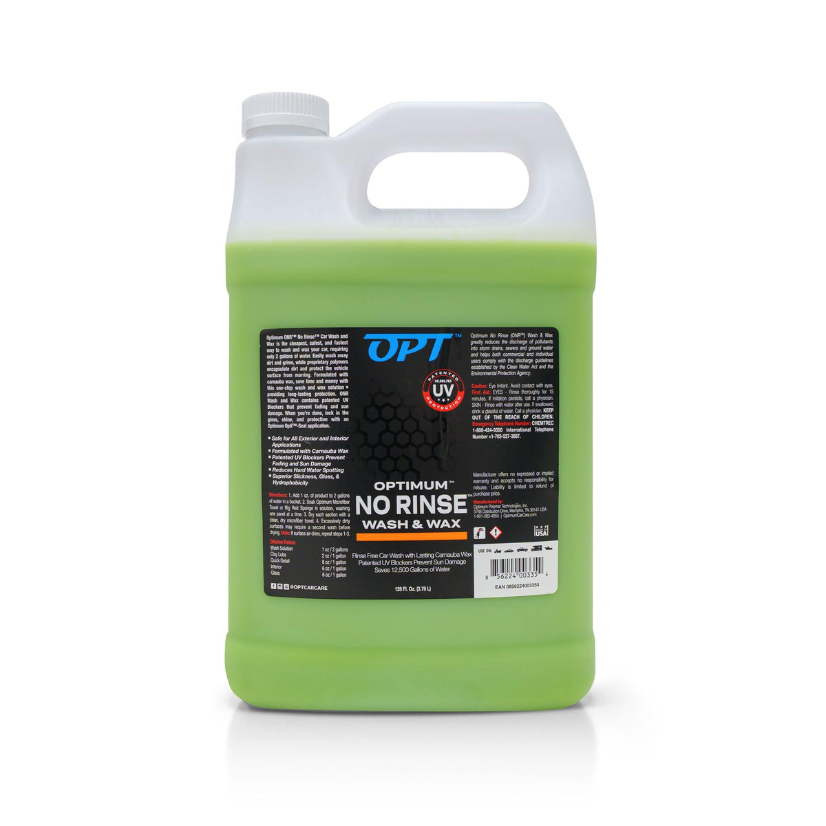 Optimum Polymer Technologies ONR front label showing product benefits and concentration