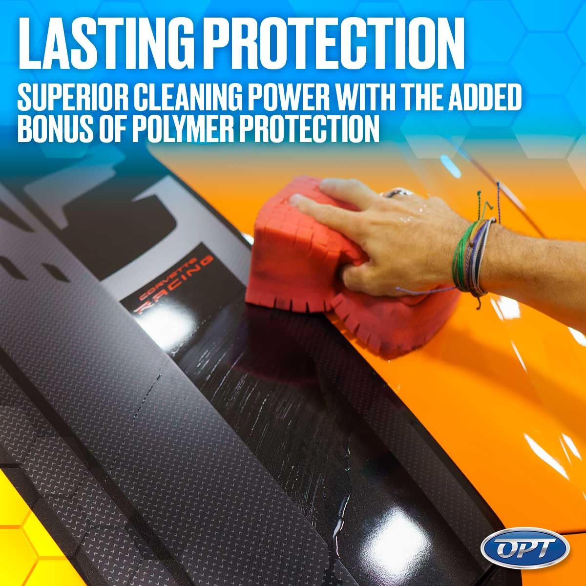 Optimum ONR V5 glossy car panel after wash showing enhanced shine and protection