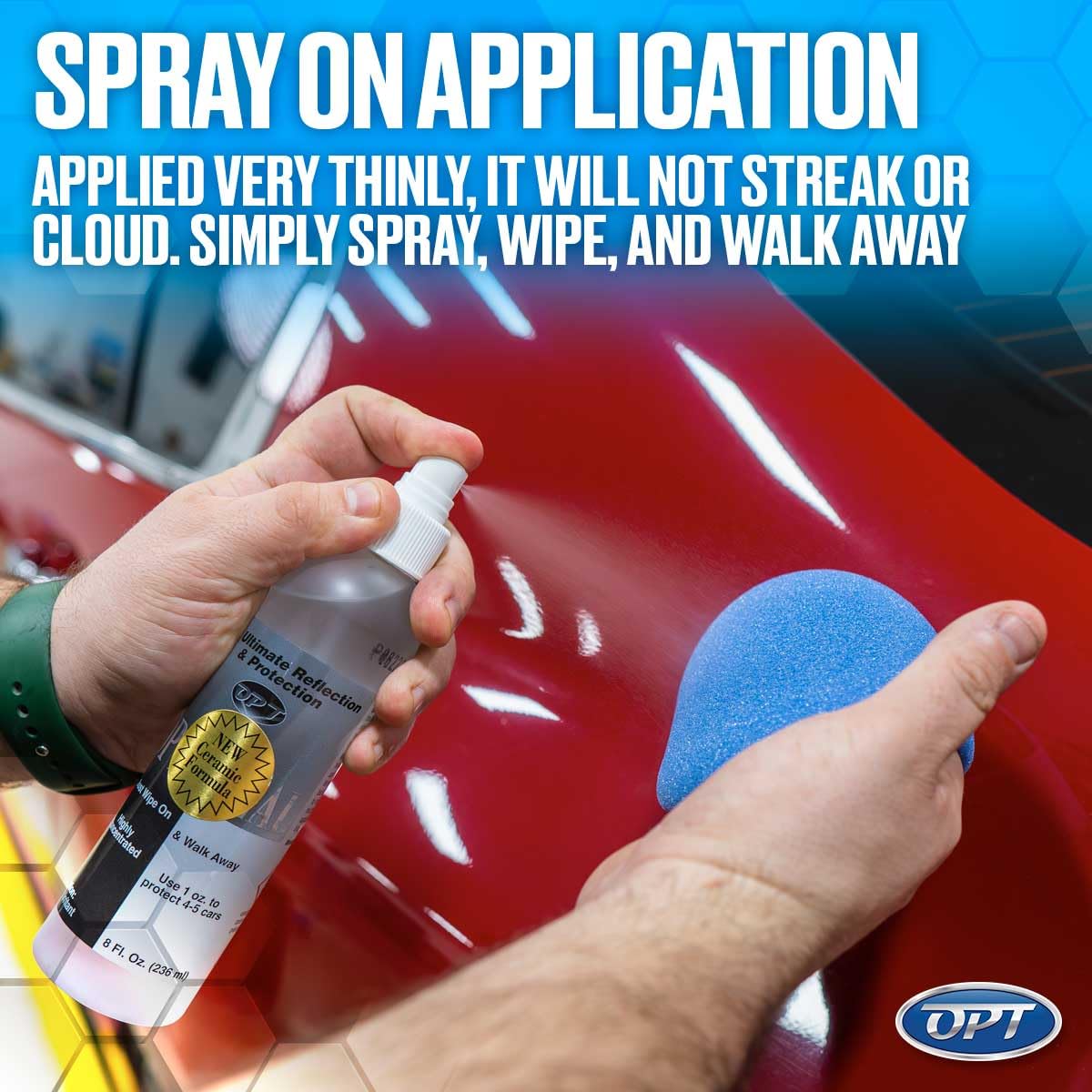 Optimum Opti-Seal spray nozzle close-up for controlled, low-waste application