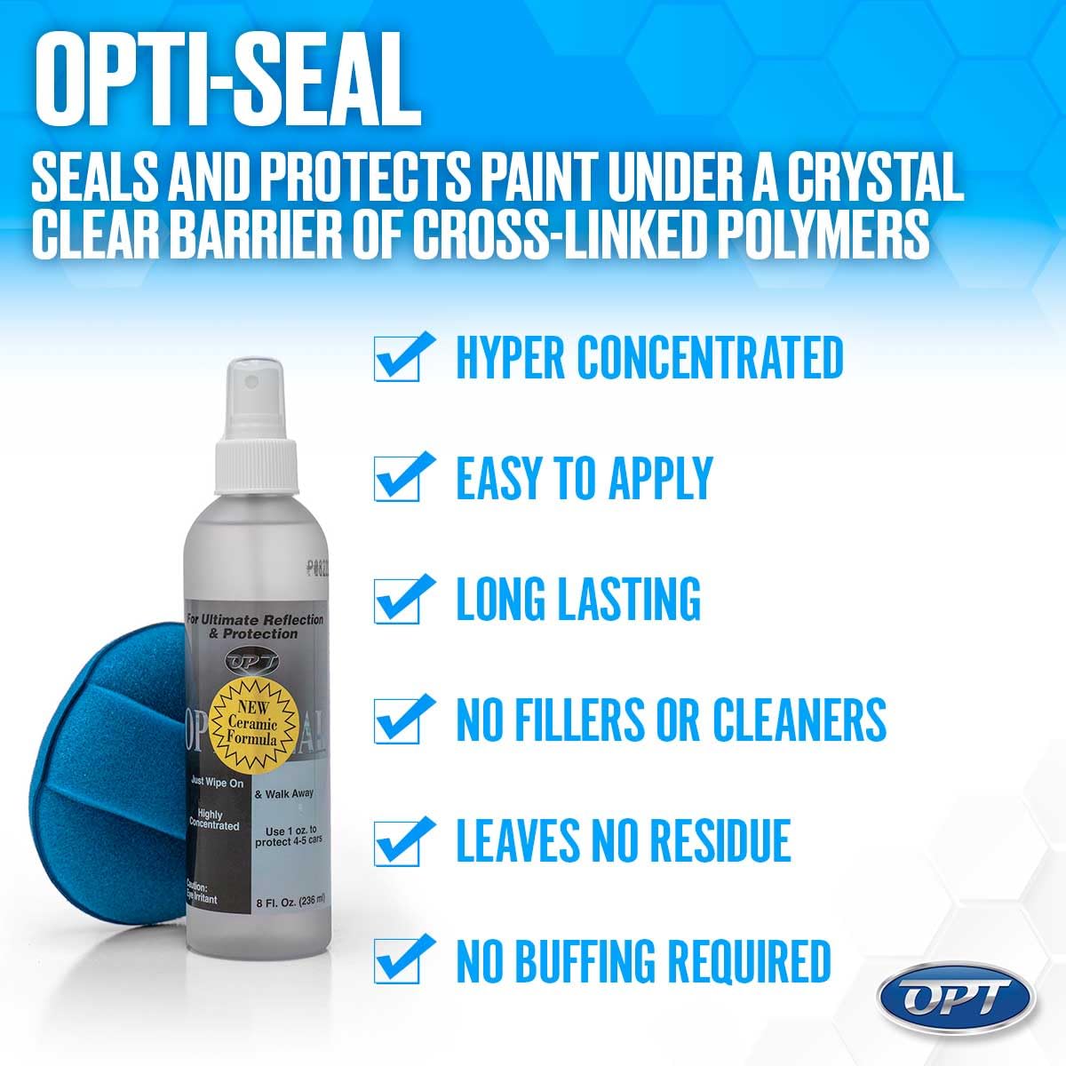 Optimum Opti-Seal glossy paint close-up showing deep shine and protection
