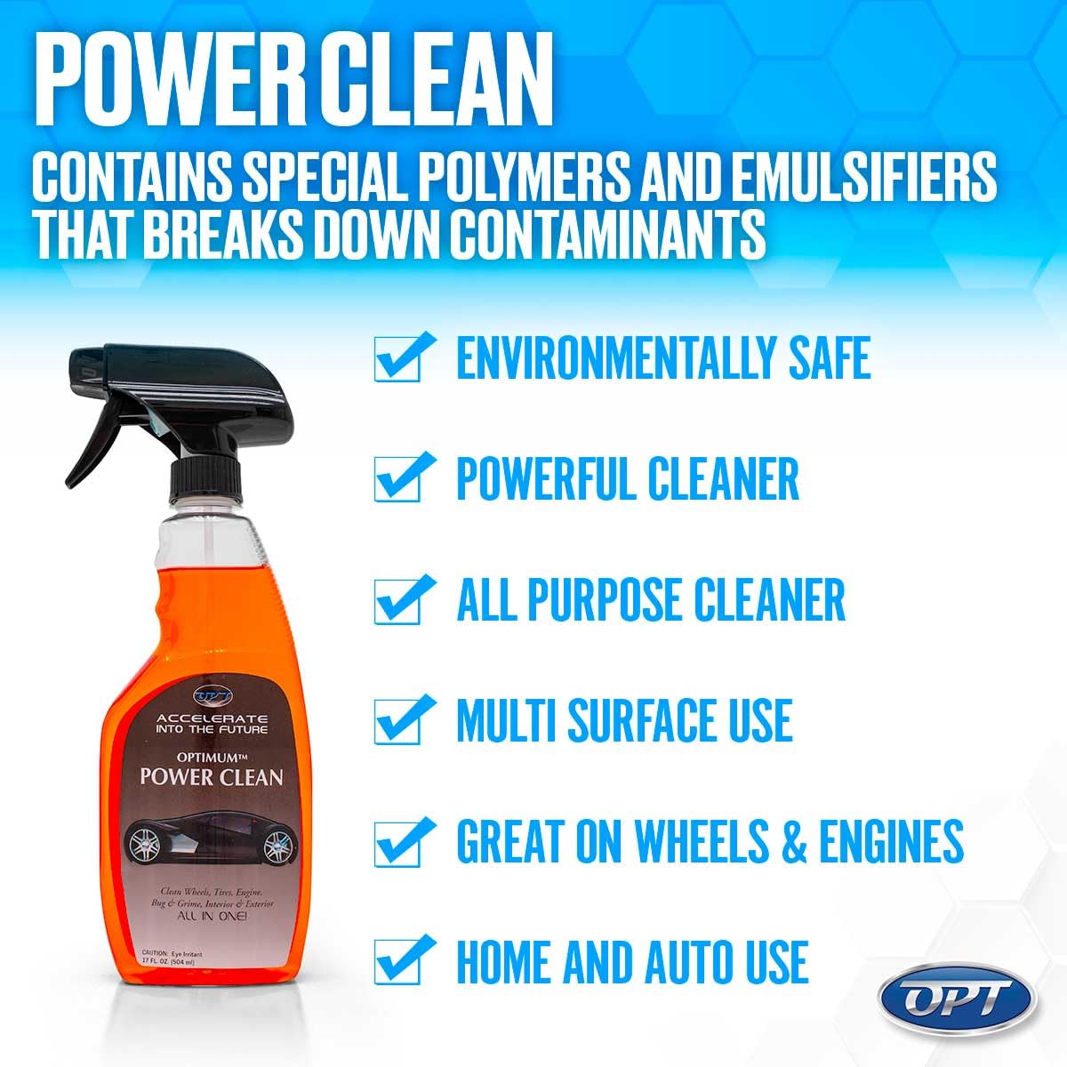 Optimum Power Clean lifting brake dust and oil from wheel for easier rinsing