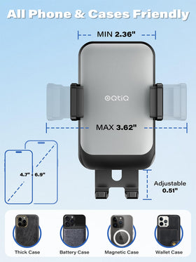 OQTIQ cradle rotating to landscape demonstrating viewing flexibility
