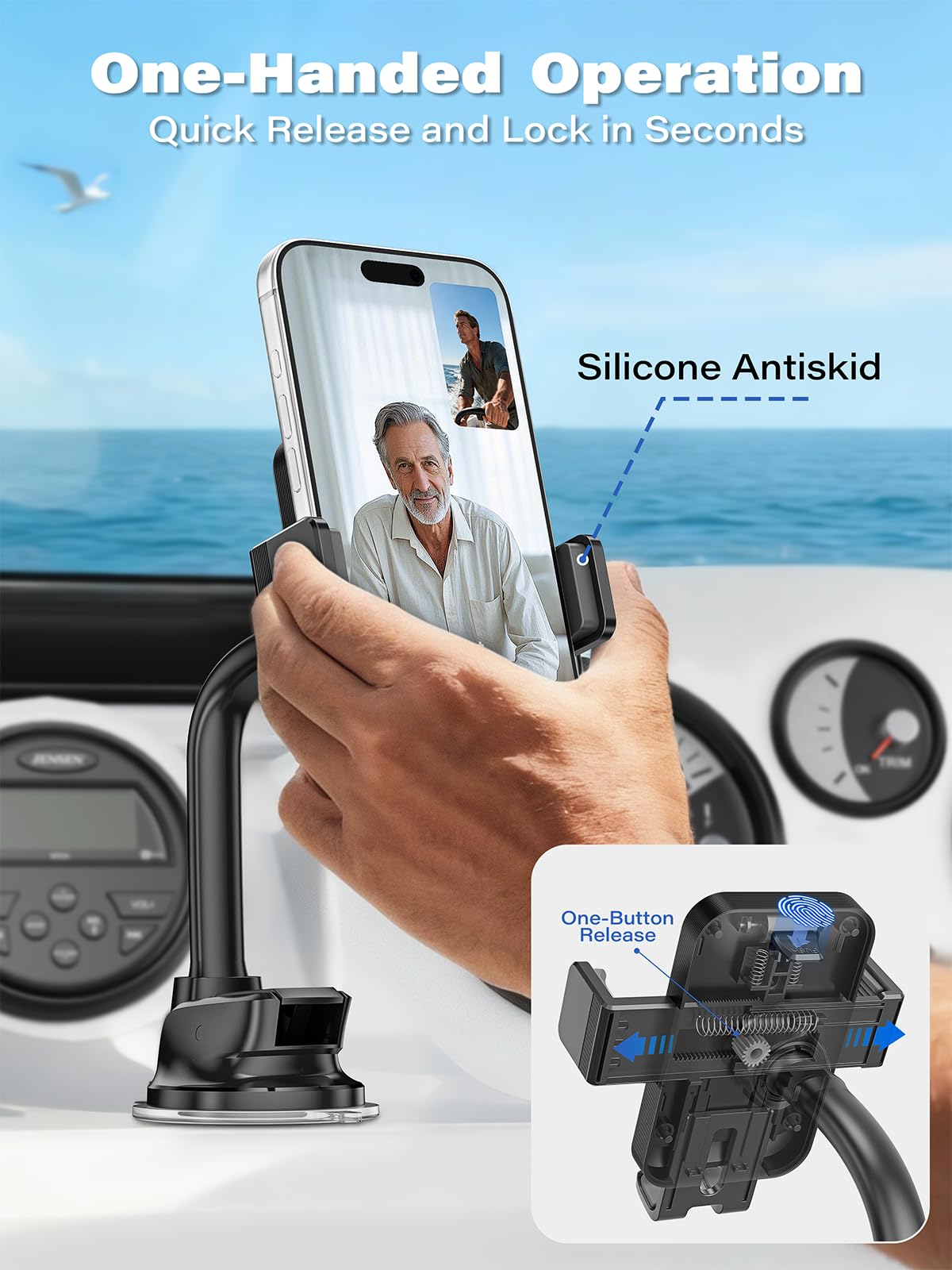 OQTIQ suction cup detail illustrating strong adhesion benefit