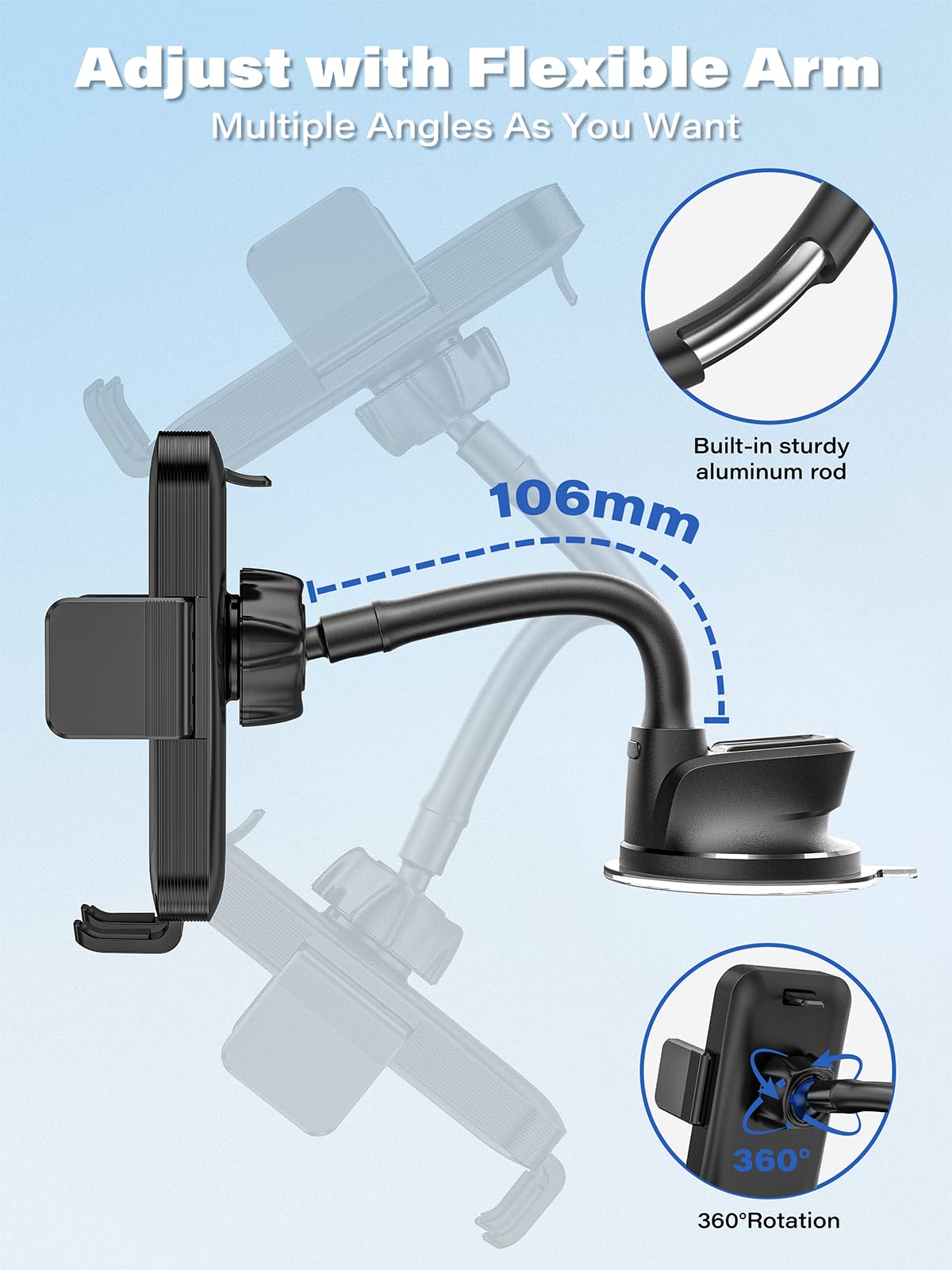 OQTIQ mount with water splashes showing waterproof durability benefit