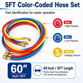Oralys hoses and manifold on workbench showing organized technician-ready setup