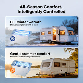 Orbek smart remote display showing temperature control and convenience benefit