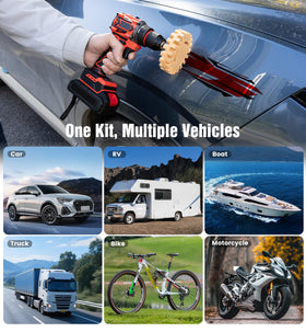 OrbitShell kit staged in a garage illustrating ready-to-use automotive removal