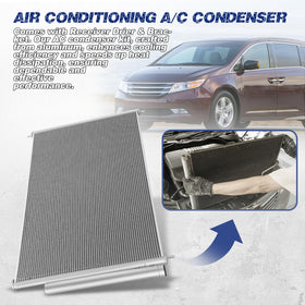 Orceed condenser installed in Honda Odyssey demonstrating direct fit